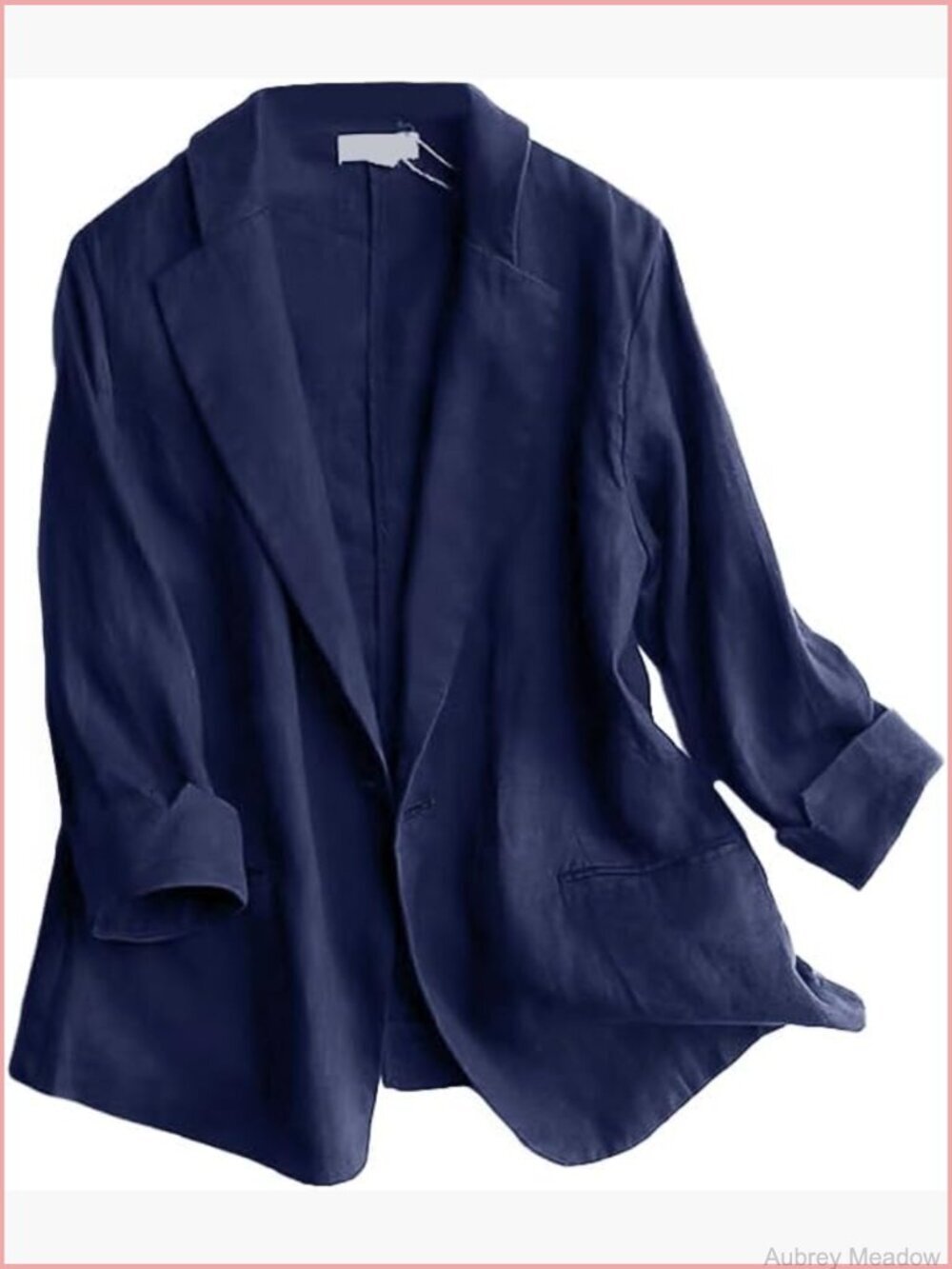 Linen Blazer 3/4 Sleeve Lightweight Spring Summer Blazer Jacket